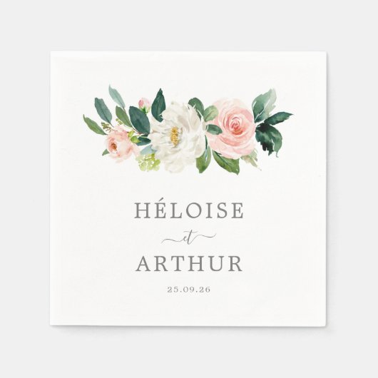 Elegant, persönliches Handtuch Hochzeitsessen Serviette (Vorderseite)