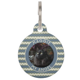 Elegant Pet Appreciation Gift Chevron Motif Haustiermarke
