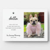 Elegant Pet Memorial | Photo Keepsake Fotoplatte (Vorderseite)