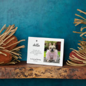 Elegant Pet Memorial | Photo Keepsake Fotoplatte (Seite)