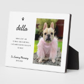 Elegant Pet Memorial | Photo Keepsake Fotoplatte (Seite)