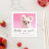 Elegant Pet Photo Dog Wedding | Drinks On Me Serviette (Beispiel)