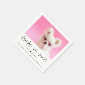 Elegant Pet Photo Dog Wedding | Drinks On Me Serviette (Ecke)
