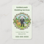 Elegant Pet Wedding Sitter Wedding Dog Handler Visitenkarte (Vorderseite)