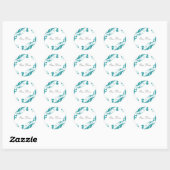Elegant Petrol Wedding Stickers (Blatt)