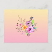 Elegant Petunias florale Hochzeit speichern Sie da Postkarte (Rückseite)