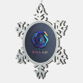 Elegant Pewter Snowflake Ornament (Rechts)