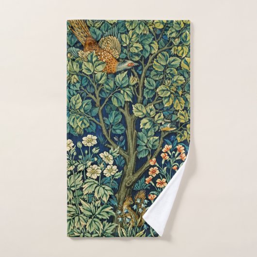 Elegant Pheasant Inspiriert von William Morris Handtuch (Handtuch)