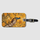 Elegant Pheasant William Morris Inspiriert Gepäckanhänger (Vorderseite (Horizontal))