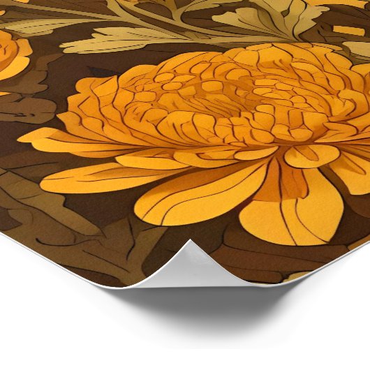 Elegant Pheasant William Morris Inspiriert Poster (Ecke)