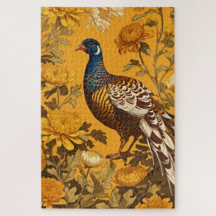Elegant Pheasant William Morris Inspiriert Puzzle