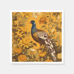 Elegant Pheasant William Morris Inspiriert Serviette