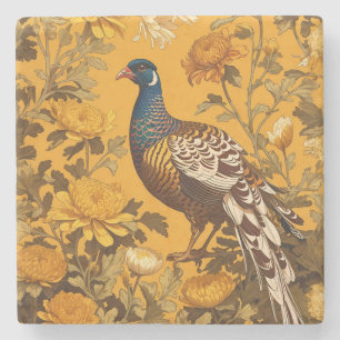 Elegant Pheasant William Morris Inspiriert Steinuntersetzer