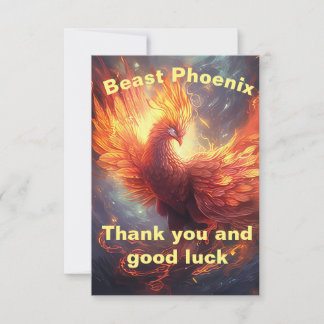 Elegant Phoenix Danke-Card Dankeskarte