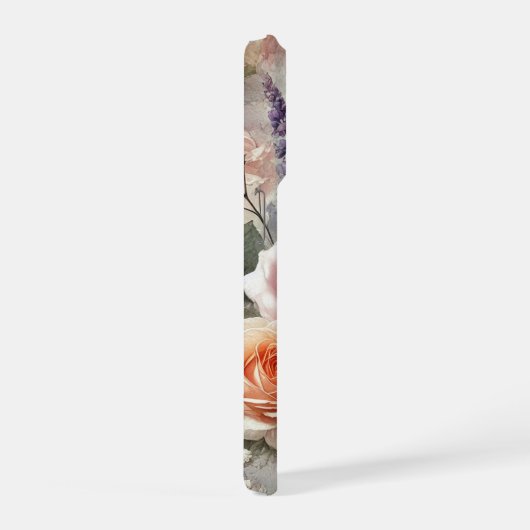 Elegant Phone Case with Pink and White Roses iPhone Hülle (Rechte Seite)