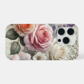 Elegant Phone Case with Pink and White Roses iPhone Hülle (Rückseite (Horizontal))