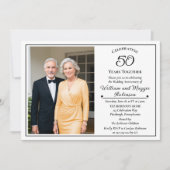 Elegant Photo 50th Wedding Anniversary Party Einladung (Vorderseite)