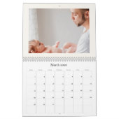 Elegant Photo Baby Birth Announcement 2026 Kalender (Mär 2026)