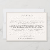 Elegant Photo Calligraphy Wedding Save The Date (Rückseite)