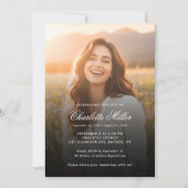 Elegant Photo Celebration of Life Funeral Memorial Einladung (Vorderseite)