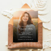 Elegant Photo Celebration of Life Funeral Memorial Einladung