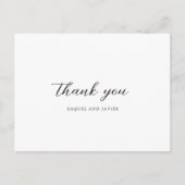 Elegant Photo Classic Wedding Thank You Postkarte (Vorderseite)