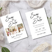 Elegant Photo Collage Save the Date Card