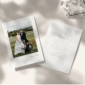 Elegant Photo Couples Wedding Dankeskarte