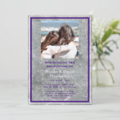 Elegant photo double graduation Announcement Einladung (Stehend Vorderseite)