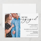 Elegant Photo Engagement Party Invitation Einladung (Vorne/Hinten)