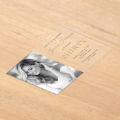Elegant Photo Gold Script Minimal 30th Birthday Acryleinladungen (Ablage )