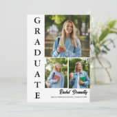 Elegant Photo Graduation Einladung (Stehend Vorderseite)