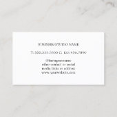 Elegant Photo Grey White Massage Therapist Visitenkarte (Rückseite)