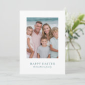 Elegant Photo Happy Easter  Feiertagskarte (Stehend Vorderseite)