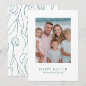 Elegant Photo Happy Easter  Feiertagskarte (Vorne/Hinten)