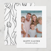 Elegant Photo Happy Easter  Feiertagskarte (Vorne/Hinten)