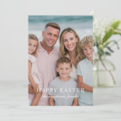 Elegant Photo Happy Easter  Feiertagskarte (Stehend Vorderseite)