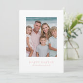 Elegant Photo Happy Easter  Feiertagskarte (Stehend Vorderseite)