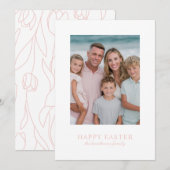 Elegant Photo Happy Easter  Feiertagskarte (Vorne/Hinten)