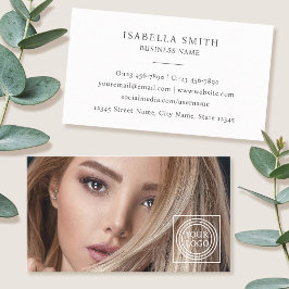 Elegant Photo Logo Minimalist Professional Visitenkarte