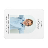 Elegant Photo Memorial Keepsake Funeral Magnet (Horizontal)