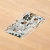 Elegant Photo | Merry and Bright Christmas Card Acryleinladungen (Ablage )