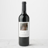 Elegant Photo Modern Toast Personalized Wedding Weinetikett (Vorderseite)