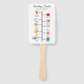 Elegant Photo Modern Wedding Program Hand Fan Fächer (Vorderseite)