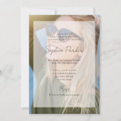 Elegant Photo Overlay | Graduation Party Einladung (Vorderseite)