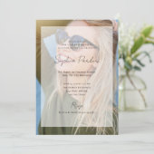 Elegant Photo Overlay | Graduation Party Einladung (Stehend Vorderseite)