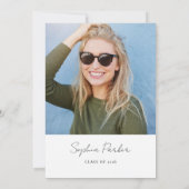 Elegant Photo Overlay | Graduation Party Einladung (Rückseite)