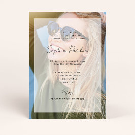 Elegant Photo Overlay | Graduation Party Einladung
