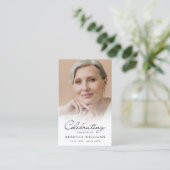 Elegant Photo Prayer Memorial Sympathy Cards Visitenkarte (Stehend Vorderseite)