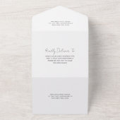 Elegant Photo QR Code Modern Wedding All In One Einladung (Außenbereich)